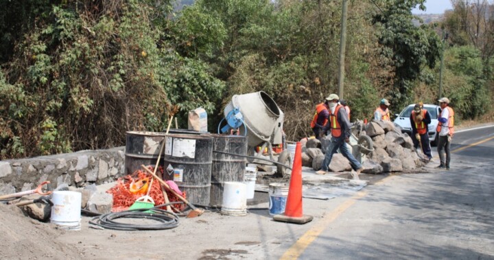 Avanza Infraestructura con la rehabilitación de rutas de evacuación en el Popocatépetl