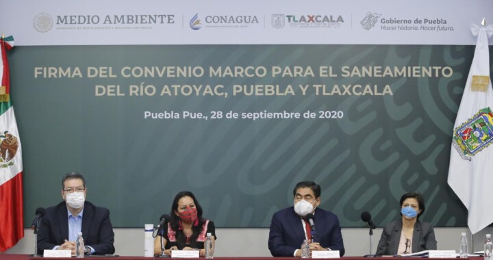 Gobierno de Puebla y Tlaxcala firman convenio para el sanamiento del Río Atoyac