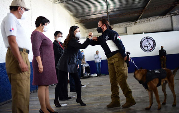 La unidad canina del Ayuntamiento de Puebla recibe certificación Internacional