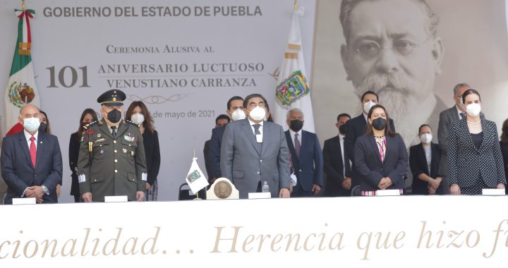 Conmemoran el 101 aniversario luctuoso de Venustiano Carranza
