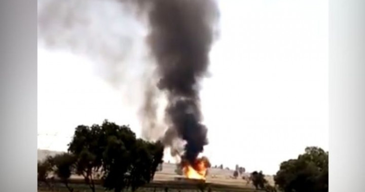 Efectúan quema controlada de gas L.P. en terrenos de San Martín Texmelucan