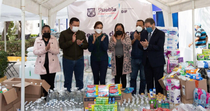 Recibe SMDIF donativos de SUETHAPIPOPD para afectados en San Pablo Xochimehuacán