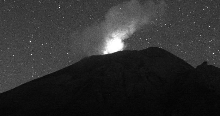 Reporta Popocatépetl 8 exhalaciones y un sismo volcanotectónico