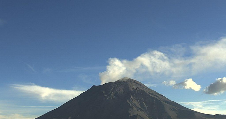16 exhalaciones, reporta Popocatépetl