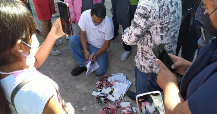 Queman boletas y cancelan elección de Morena en Tehuacán