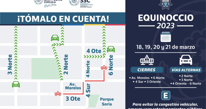San Pedro Cholula desplegará operativo de seguridad equinoccio 2023