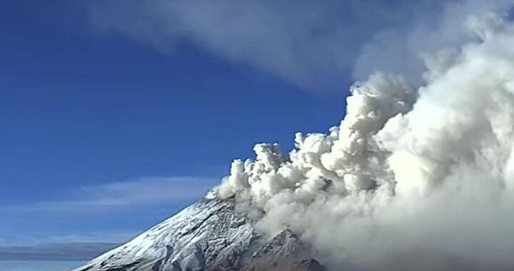 Mantiene SEGOB monitoreo permanente del volcán Popocatépetl