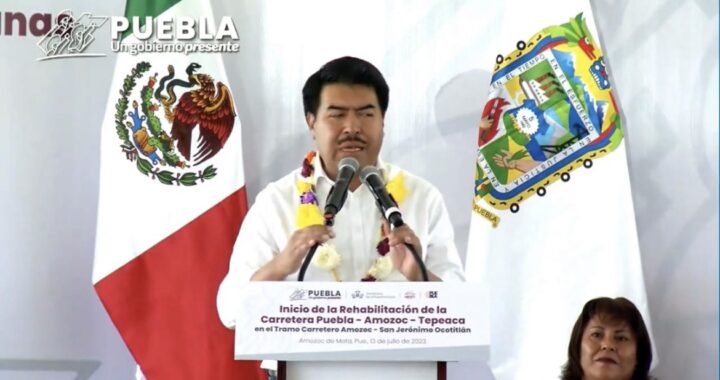 Inicia Javier Aquino rehabilitación de la carretera Puebla- Amozoc- Tepeaca