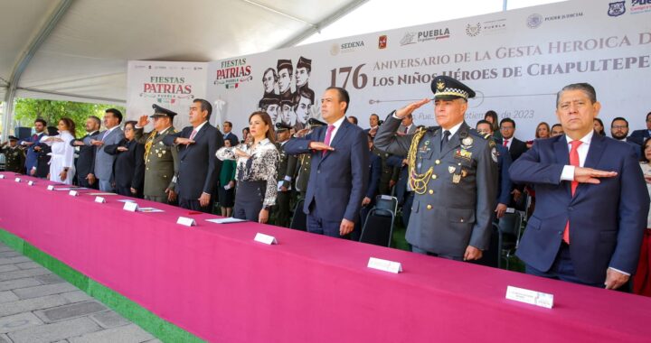 En homenaje a Niños Héroes, Sergio Salomón llama a población a defender valores y compromiso de vivir en paz