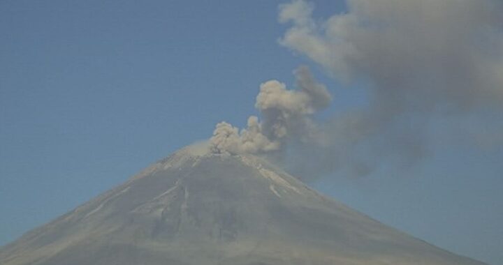 47 exhalaciones del Popocatépetl; se mantiene en Fase 2