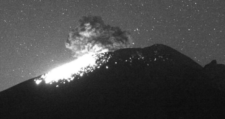 Emite Popocatépetl 379 exhalaciones; se mantiene calidad del aire regular