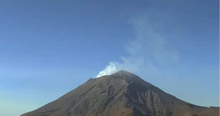Reportan calidad del aire regular del Popocatépetl