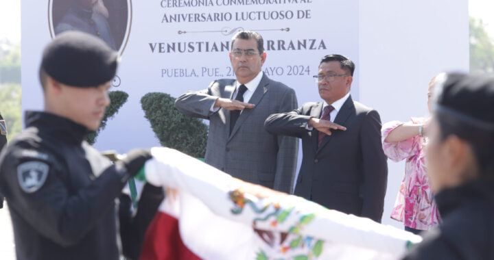 Lidera gobernador de Puebla aniversario luctuoso de Venustiano Carranza