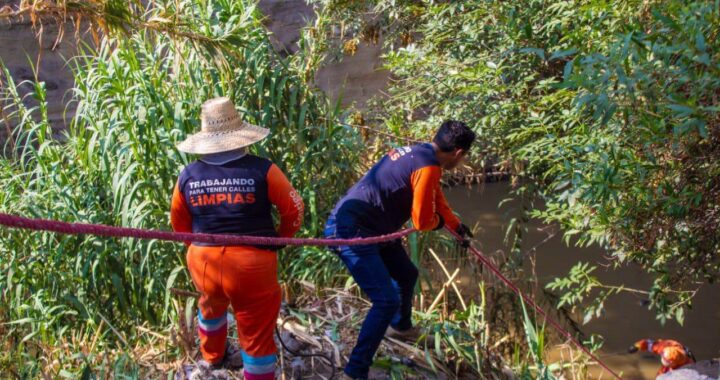 Continúa organismo de limpia en labores de limpieza de barrancas