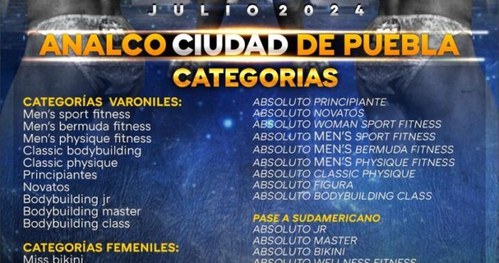 Se prepara Puebla para recibir a más de 400 atletas para “Señor Mexico Jr. y Máster