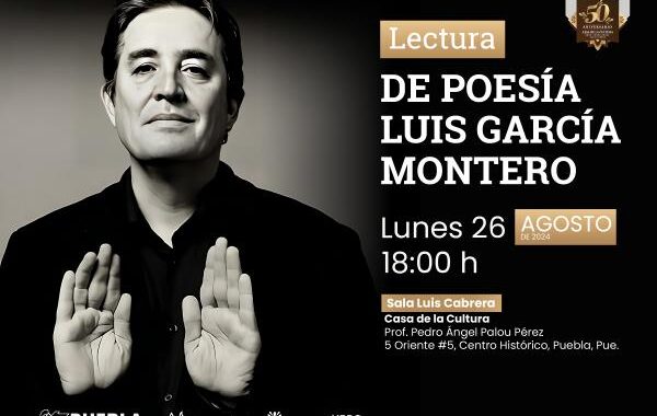 Cultura realizará lectura de poesía con el escritor Luis García Montero