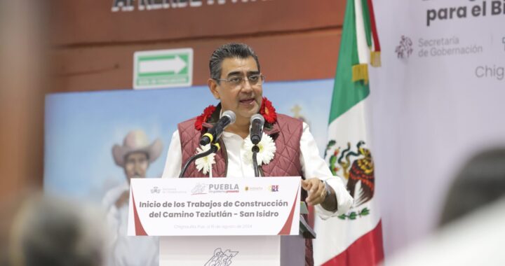 Salomón y gobierno invierten en recursos para construcción del camino Teziutlán-San Isidro en Chignautla