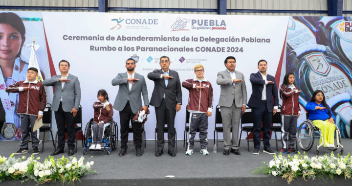 Lidera Salomón abanderamiento de la delegación poblana rumbo a Paranacionales CONADE 2024