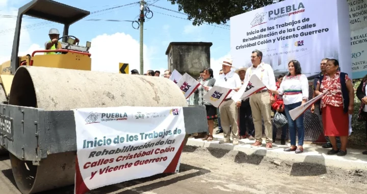 Arranca Salomón la rehabilitación de calles Cristóbal Colón y Vicente Guerrero en Yaonáhuac