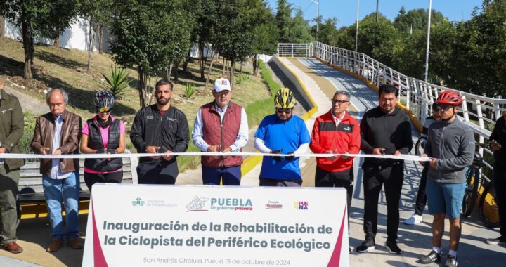 Inaugura Salomón rehabilitación de la ciclopista del Periférico Ecológico