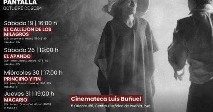 Presentará en la Cinemateca “Luis Buñuel” el ciclo de cine “Del libro a la pantalla”